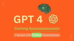 GPT logo and digital design of brain which represents GPT-4 is coming soon